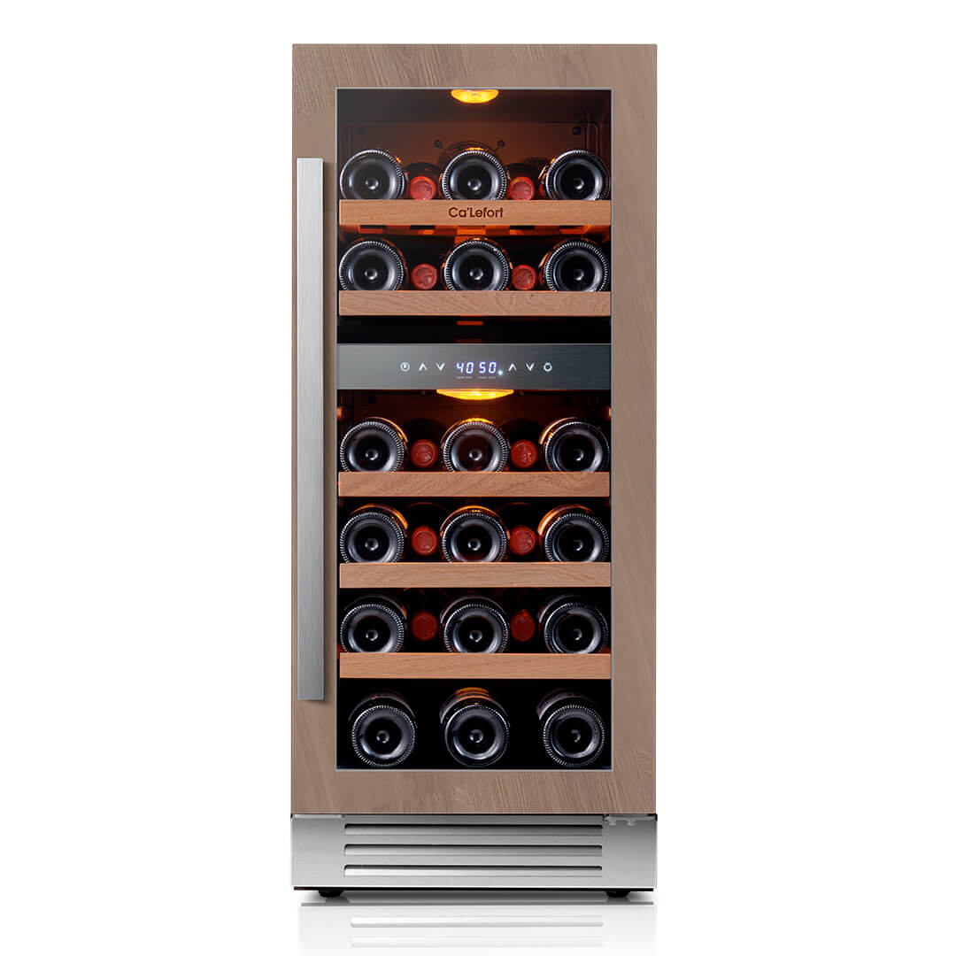 Ca'Lefort 15-inch panel ready dual-zone wine fridge built-in wine refrigerator