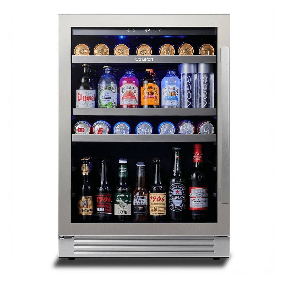 Réfrigérateur à boissons de 24 pouces, 220 canettes, encastrable et autonome