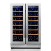 24'' Dual Zone Wine Fridge with French Door