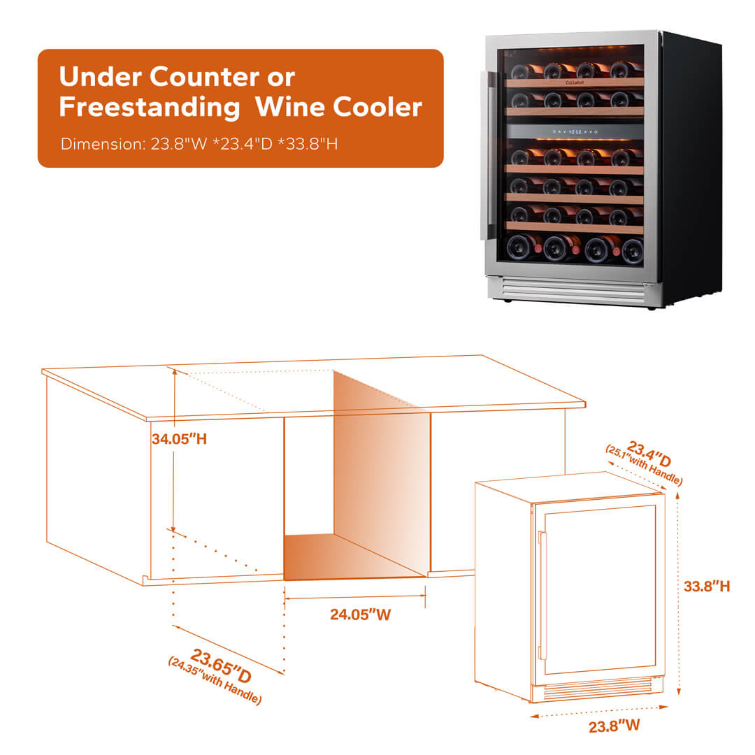 Ca'Lefort 24 inch Dual Zone Wine Fridge