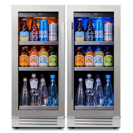 Ensemble refroidisseur de boissons de 30 pouces pouvant contenir 200 canettes, encastrable ou autonome