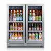 30'' 160 Can Beverage Refrigerator with French Door