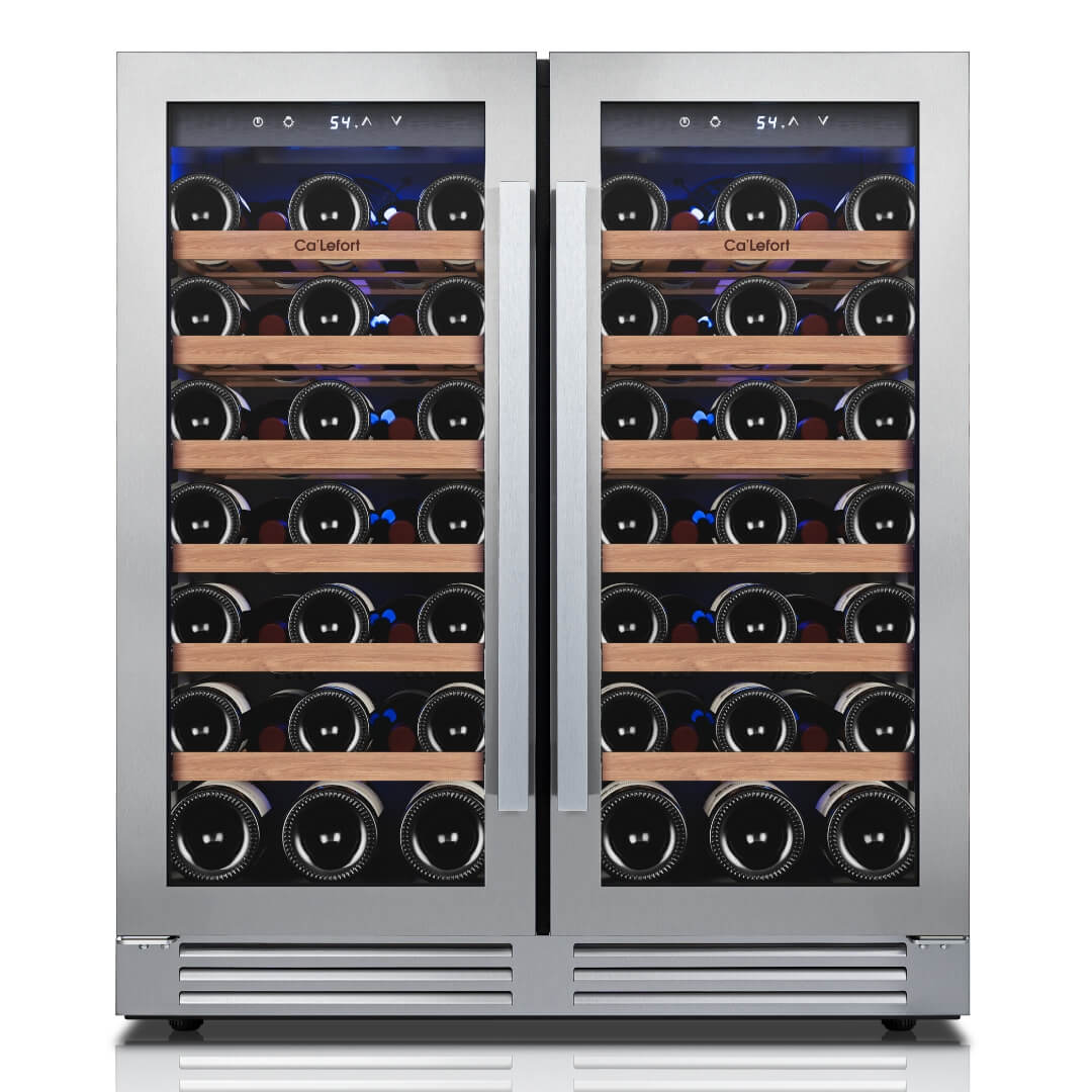 30'' Dual Zone Wine Fridge with French Door