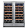 30'' Dual Zone Wine Fridge with French Door