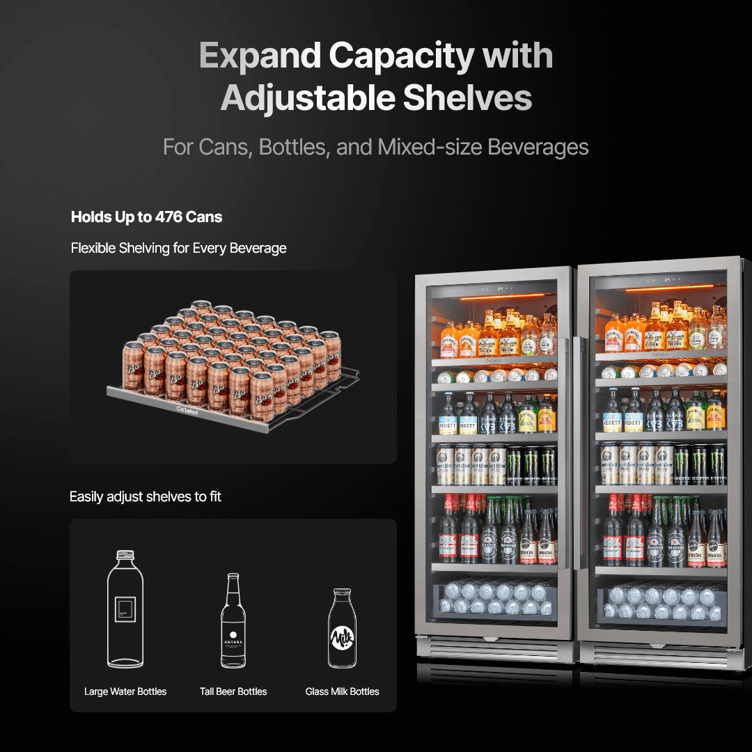 Ca'Lefort 48'' 476-Can Beverage Refrigerator Bundle