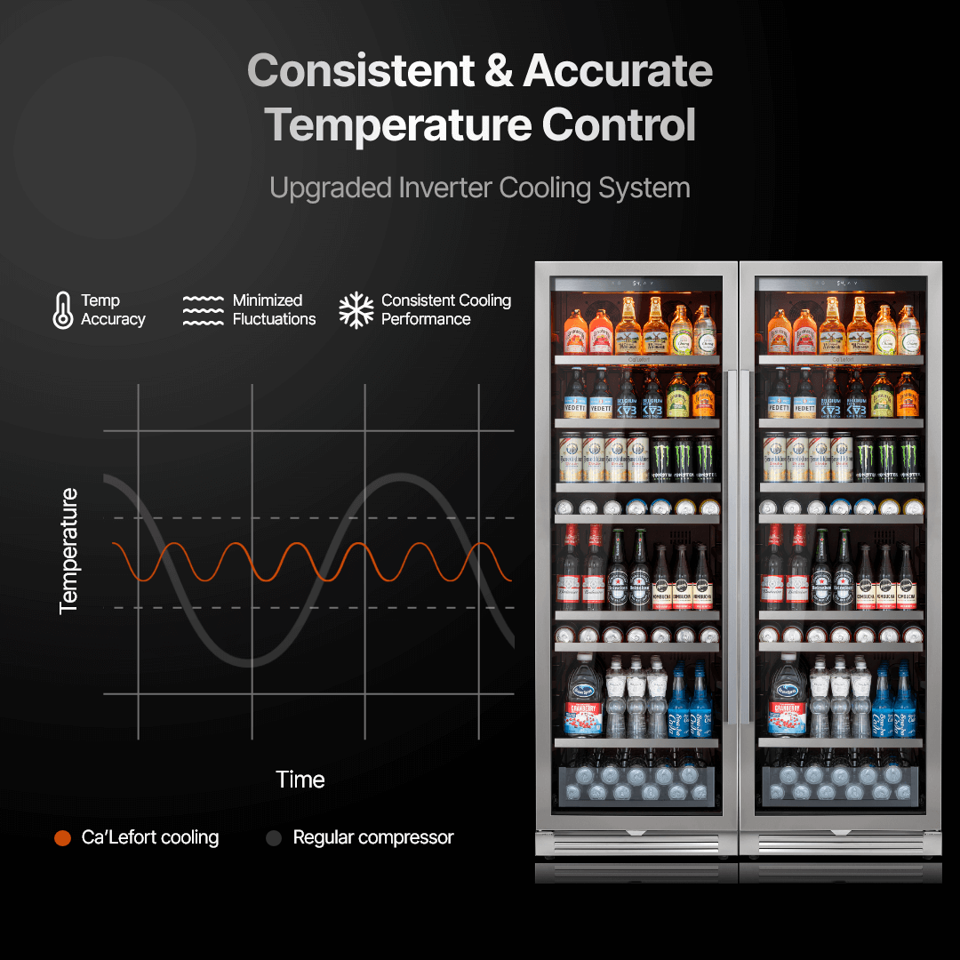 Ca'Lefort 48'' 756-Can Beverage Refrigerator Bundle