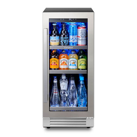 15 inch 100 Can Beverage Refrigerator, Built in or Freestanding