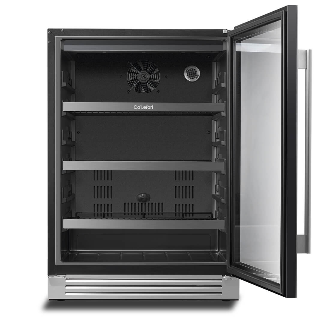 24 inch 220 Can Beverage Refrigerator, Built in & Freestanding