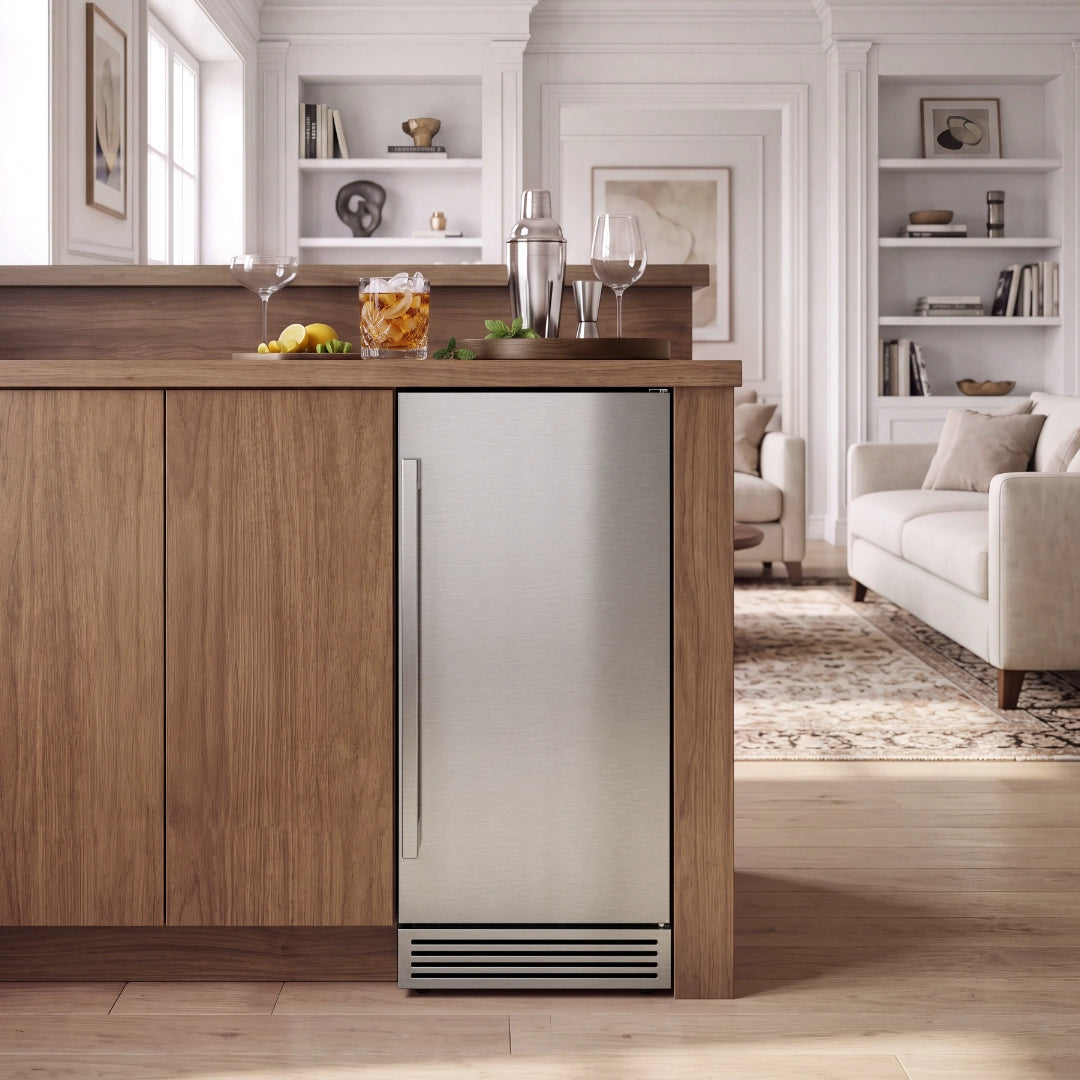 Ca'Lefort 15'' Built-In Crescent Ice Maker with Deep-Freeze Storage