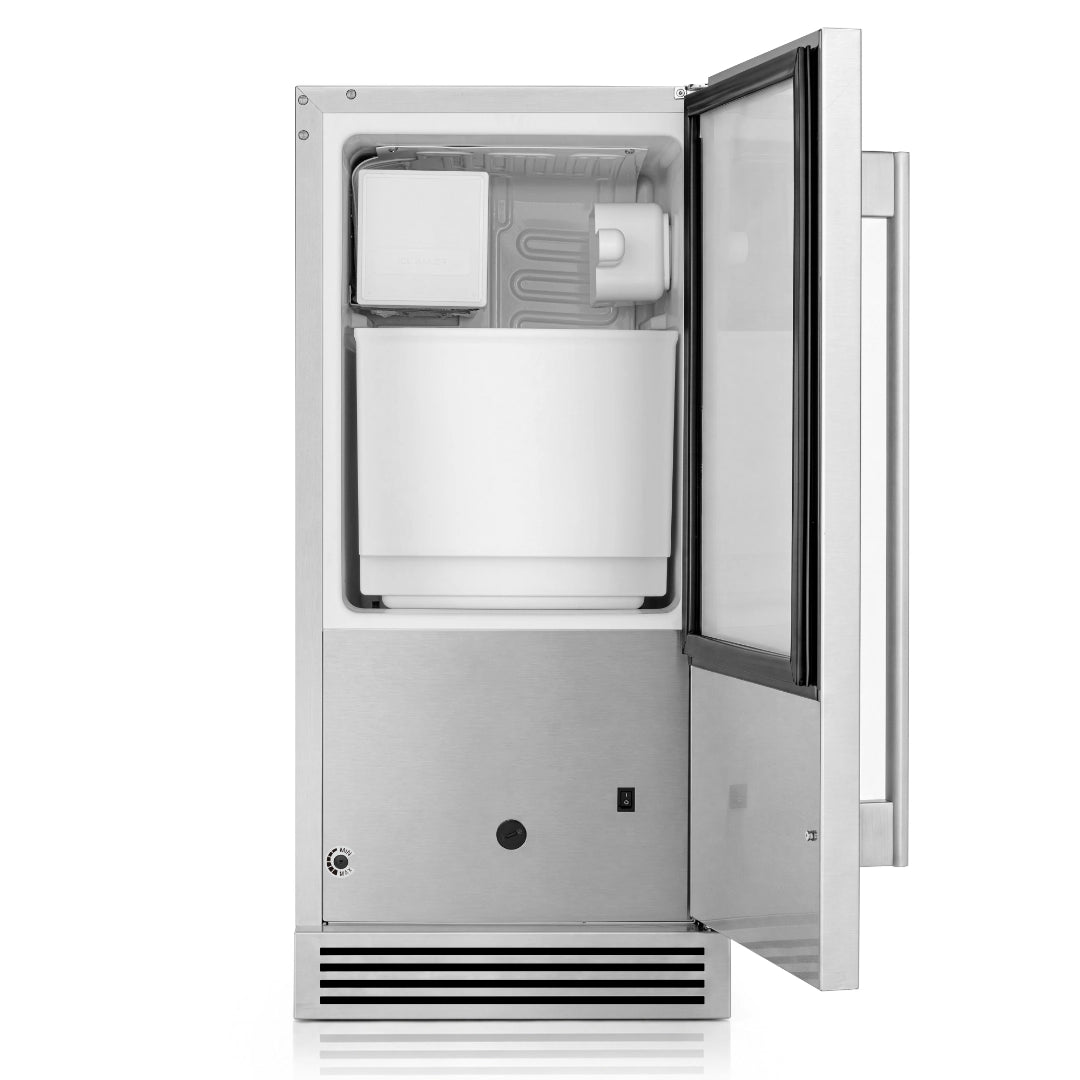 Ca'Lefort 15'' Built-In Crescent Ice Maker with Deep-Freeze Storage