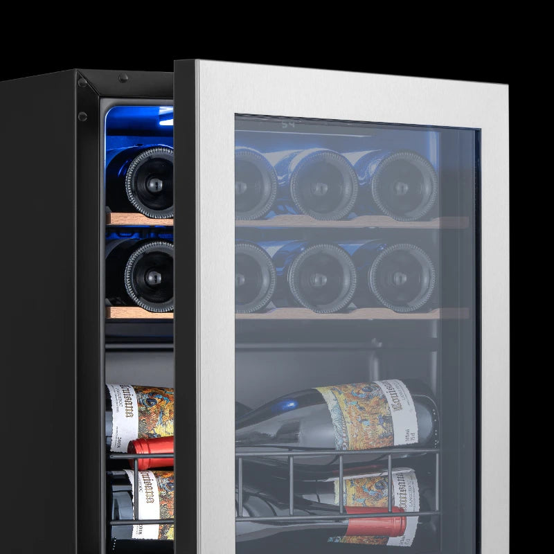 Stainless steel exterior with a smooth finish, designed for durability and easy cleaning.