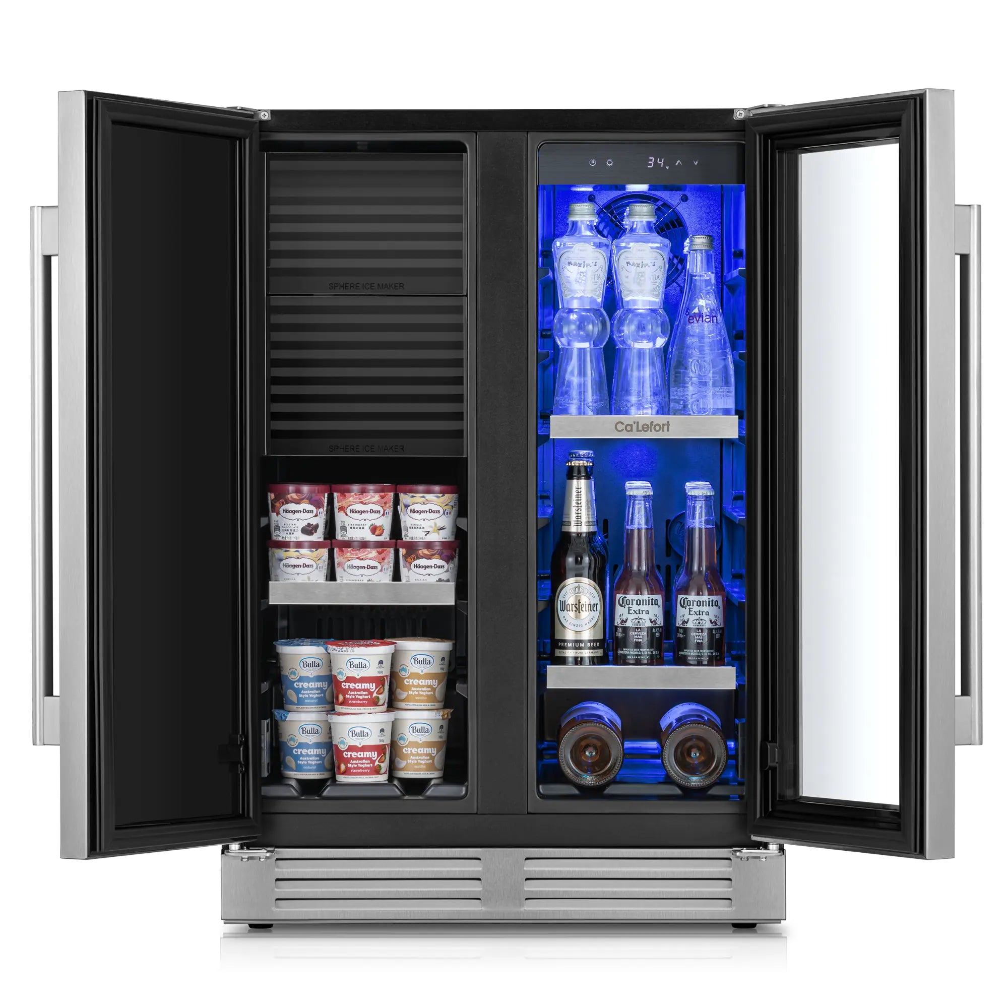 Ca'Lefort 3-in-1 Beverage  Refrigerator with Sphere Ice Maker