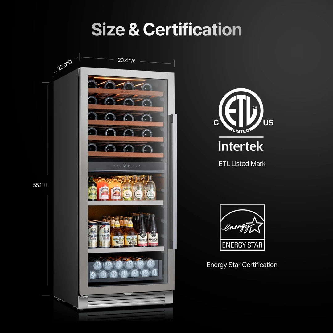 Ca'Lefort Wine and Beverage Fridge, 40 Bottles and 112 Cans