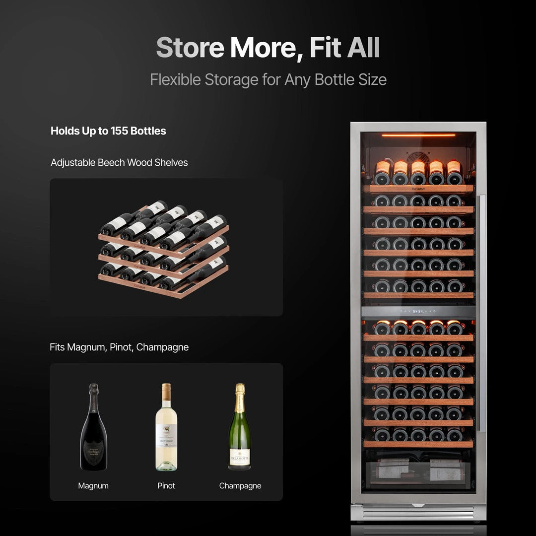 Ca'Lefort 24'' 155-Bottle Dual Zone Wine Fridge