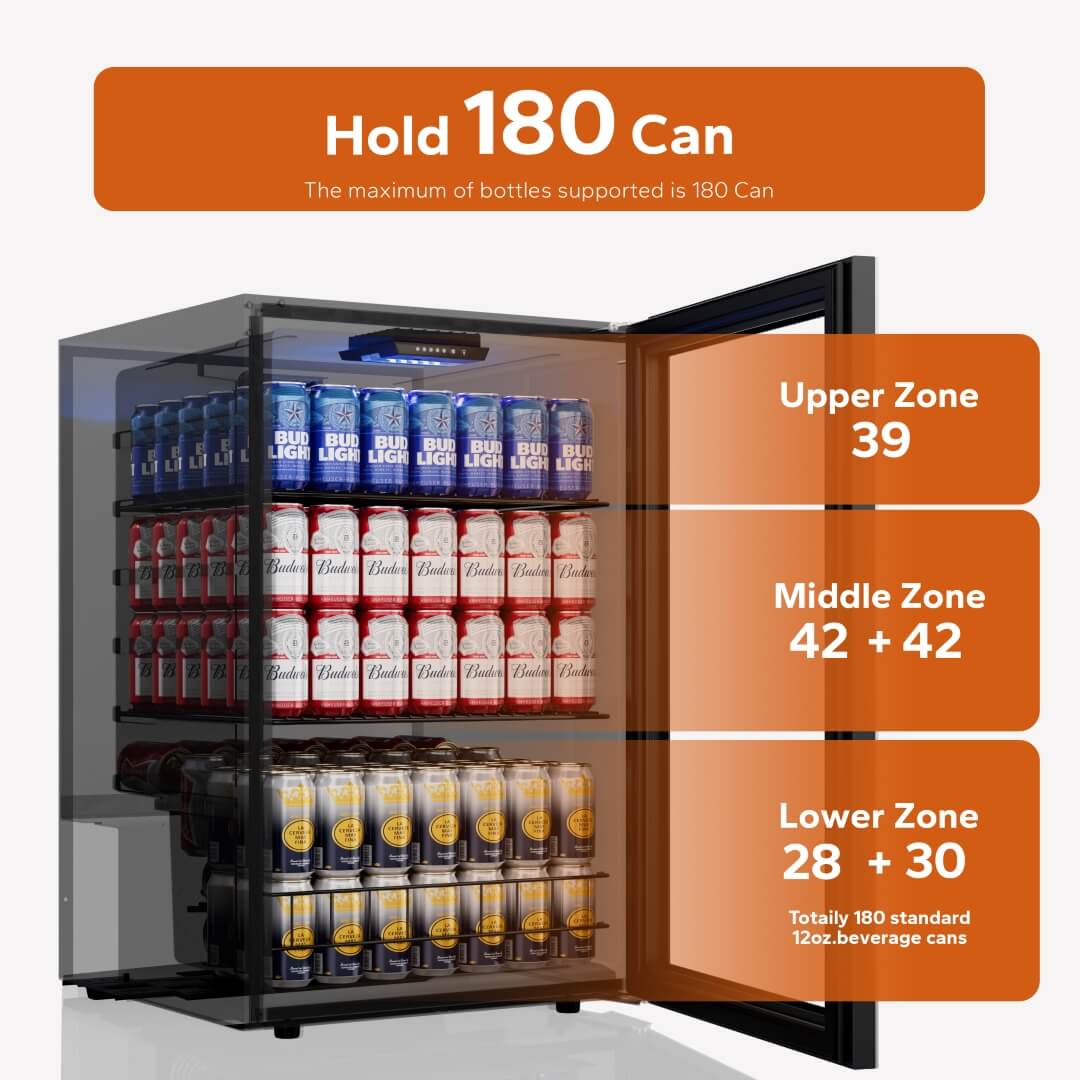 180 Can Beverage Refrigerator