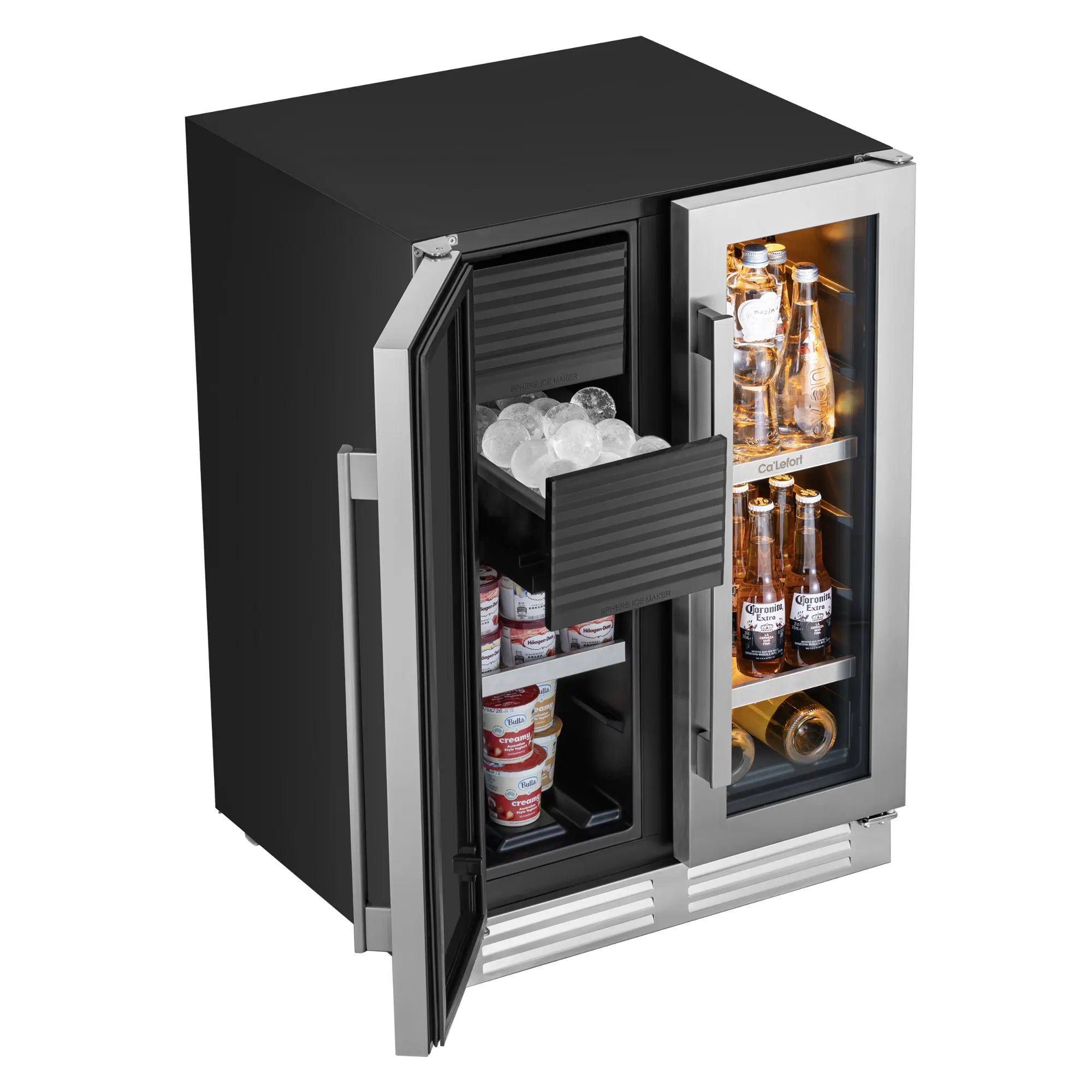 Ca'Lefort 3-in-1 Beverage  Refrigerator with Sphere Ice Maker