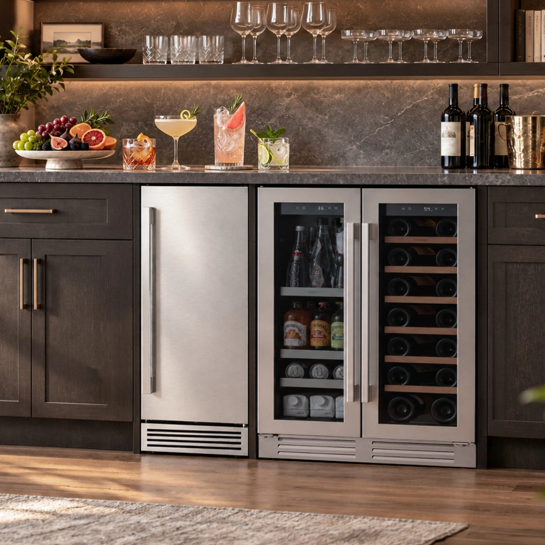 Ca'Lefort 15'' Built-In Crescent Ice Maker with Deep-Freeze Storage