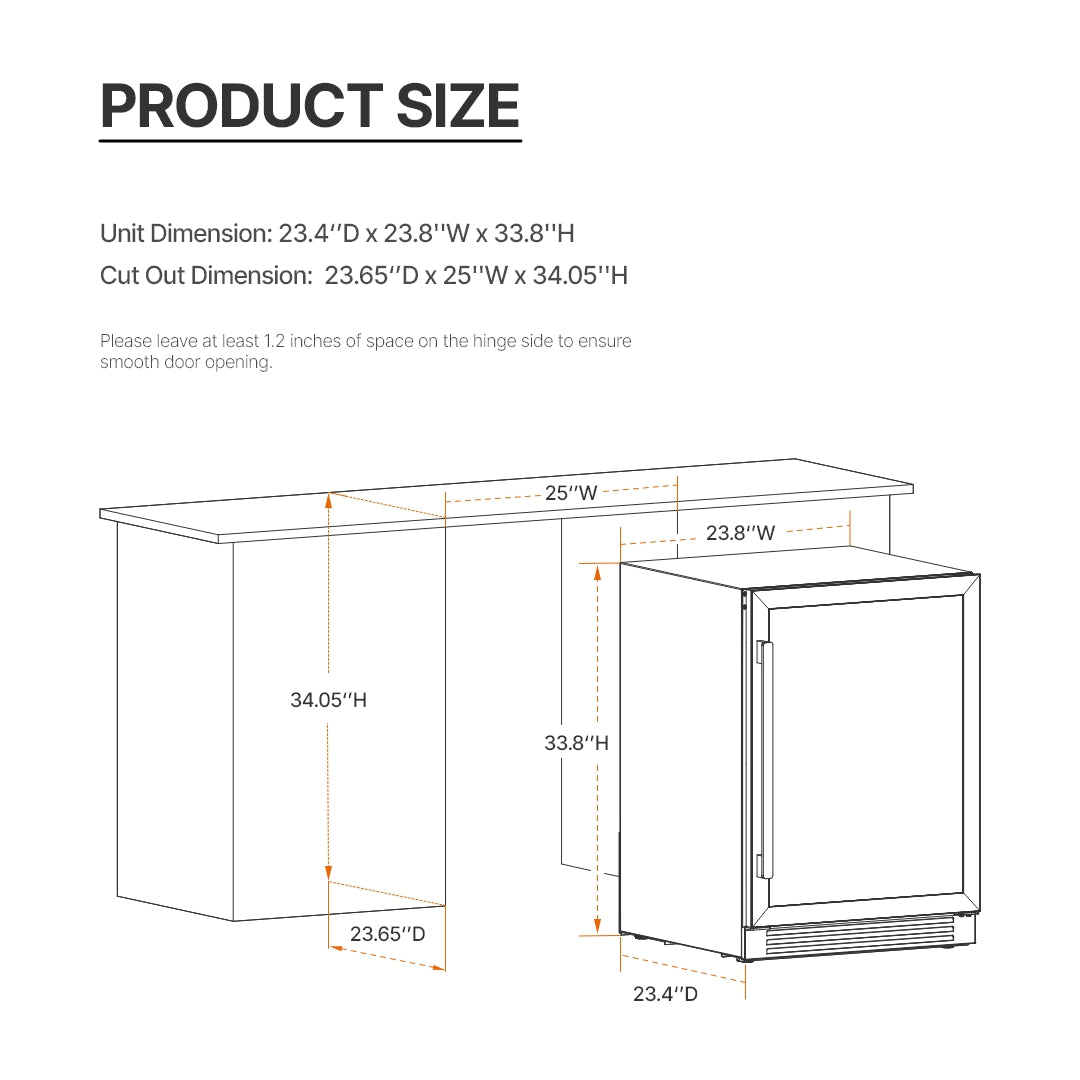 Ca'Lefort 24 inch Panel Ready Dual Zone Wine Fridge