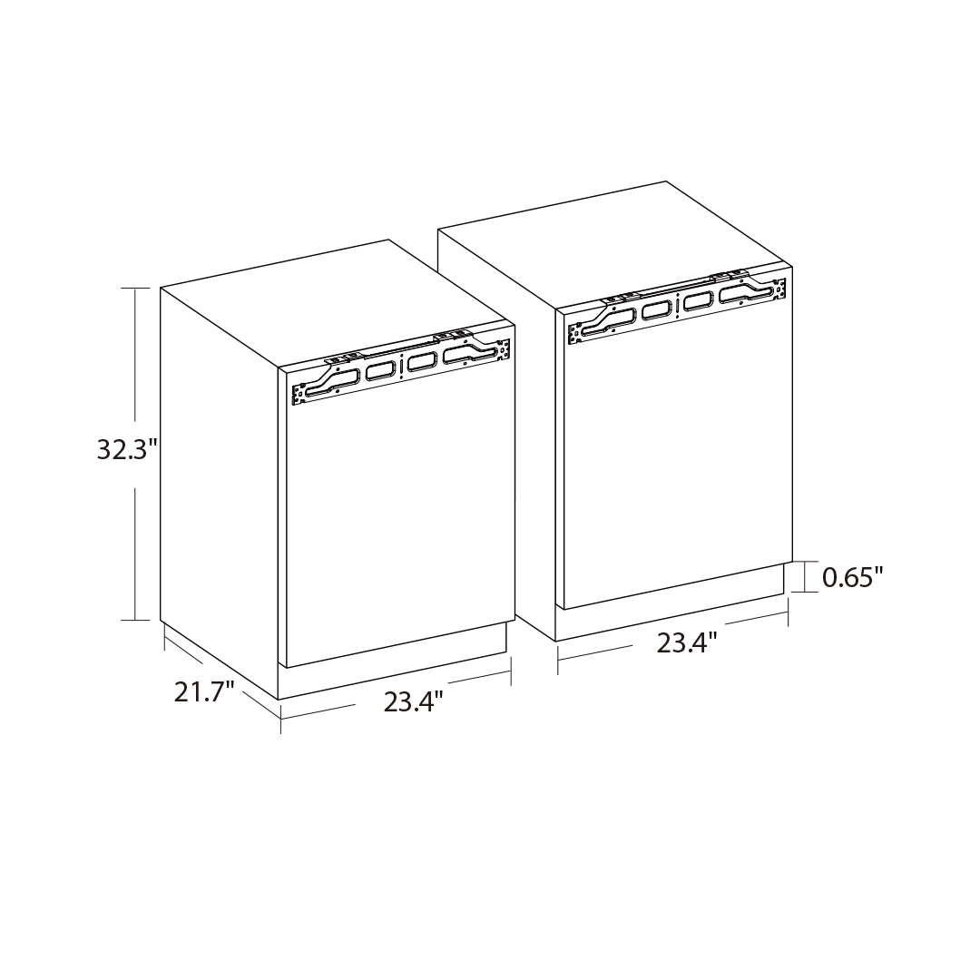 24'' Undercounter Panel Ready Freezer