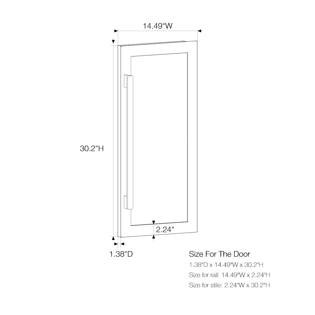 15 Inch Panel Ready Beverage Fridge
