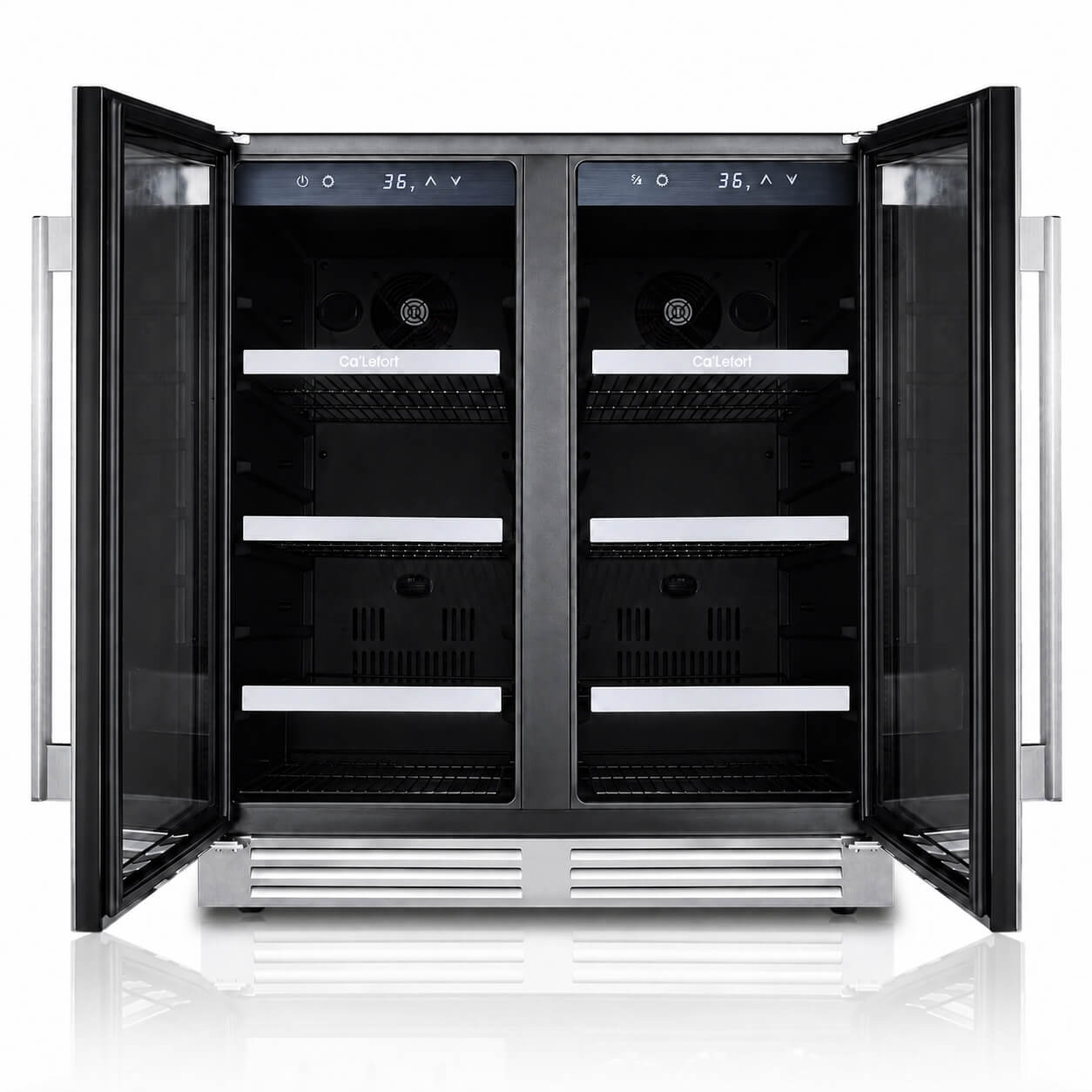 30'' 160 Can Beverage Refrigerator with French Door