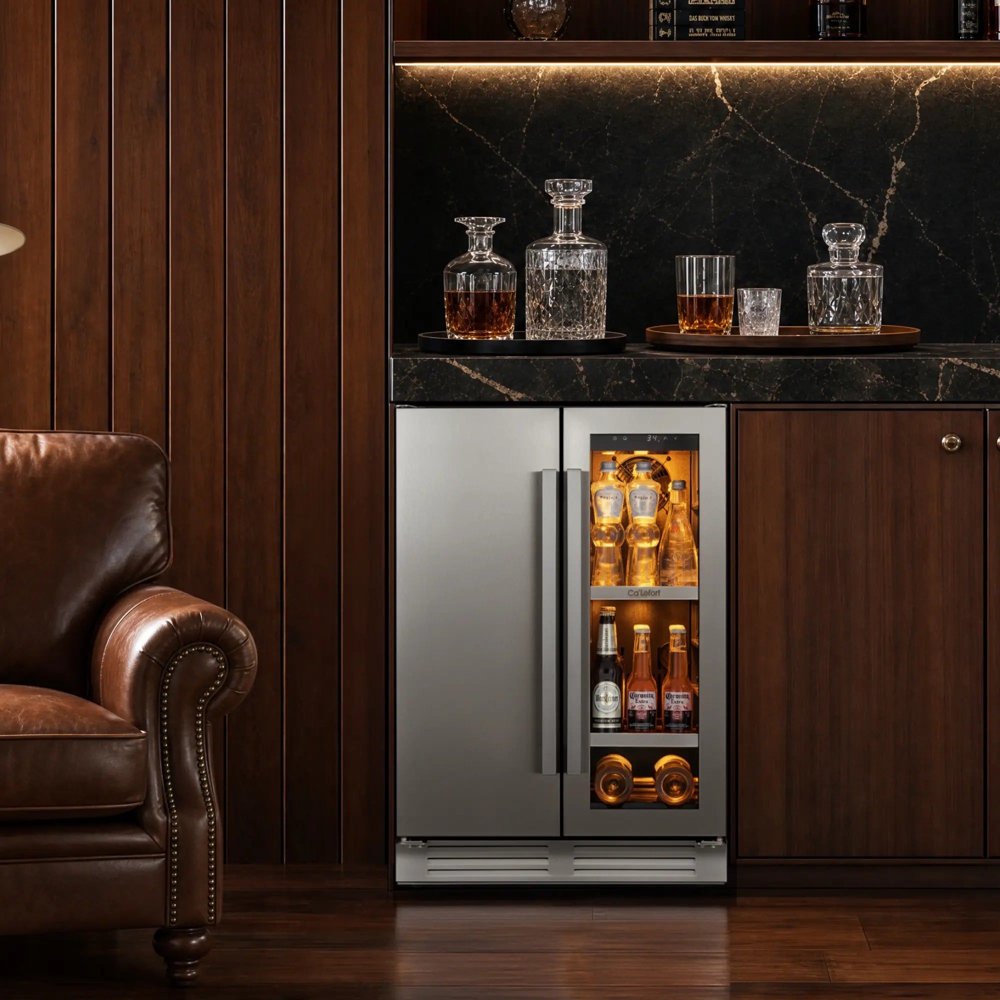 Ca'Lefort 3-in-1 Beverage  Refrigerator with Sphere Ice Maker