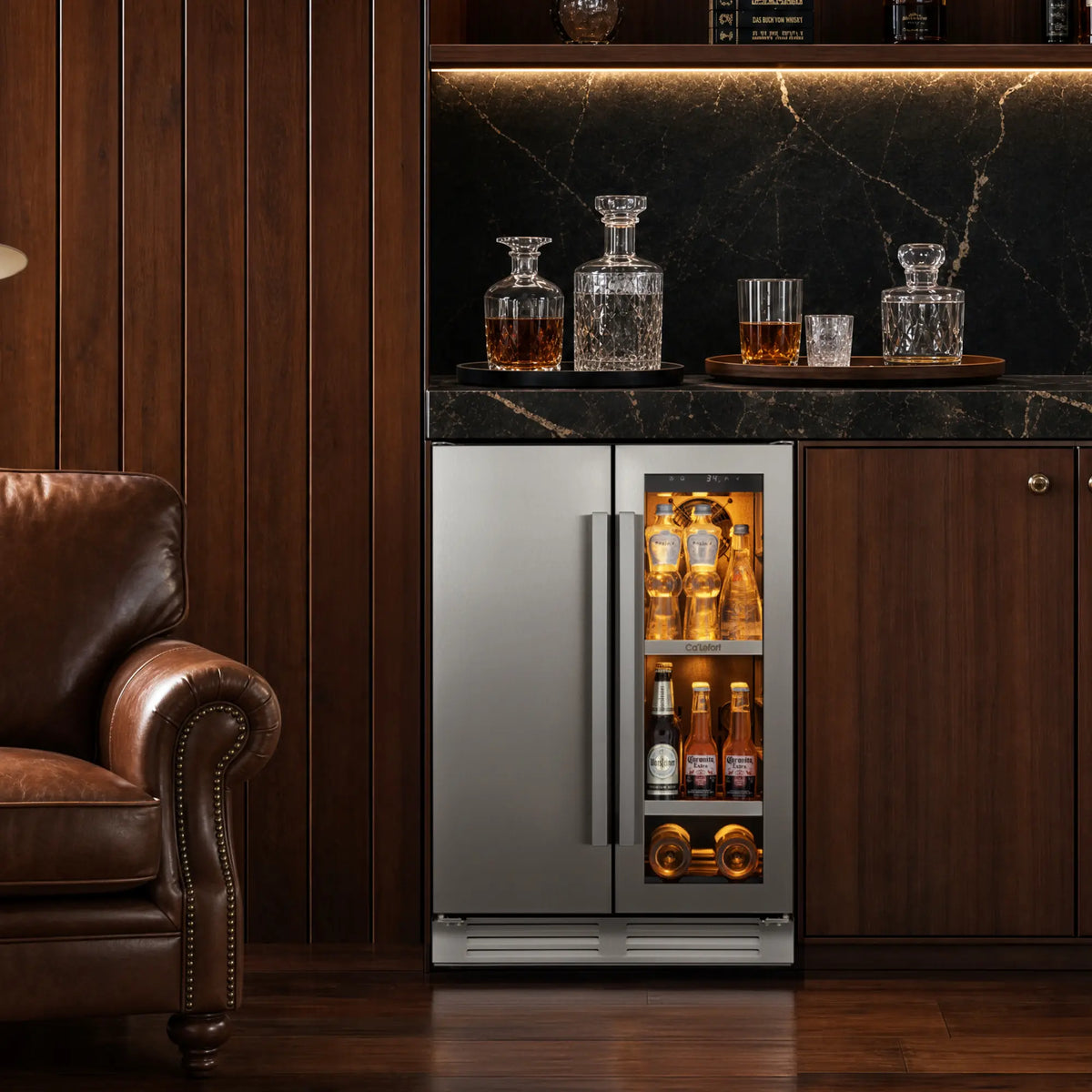 Ca'Lefort 3-in-1 Beverage  Refrigerator with Sphere Ice Maker