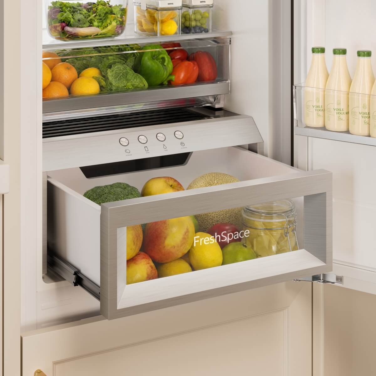 22’’ Panel Ready Refrigerator with Bottom Freezer