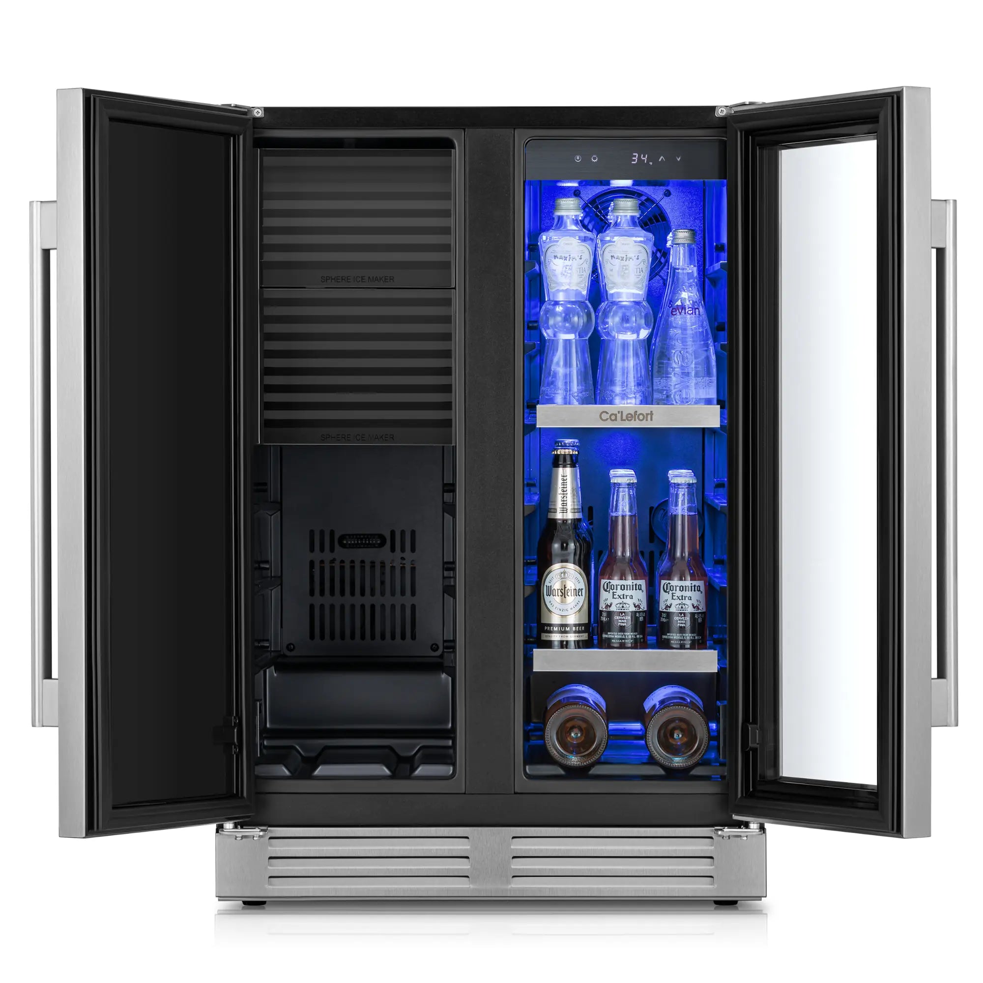Ca'Lefort 3-in-1 Beverage  Refrigerator with Sphere Ice Maker