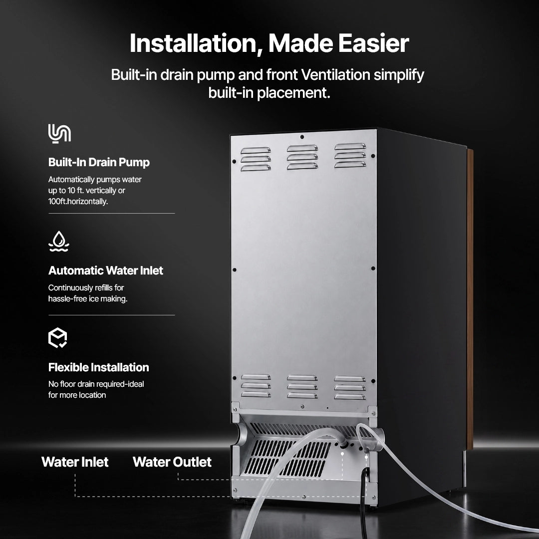 Ca'Lefort 15" Built-In Panel Ready Nugget Ice Maker