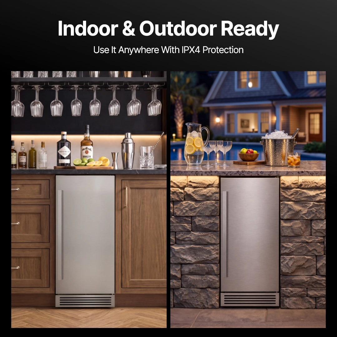 Ca'Lefort 15'' Built-In Crescent Ice Maker with Deep-Freeze Storage