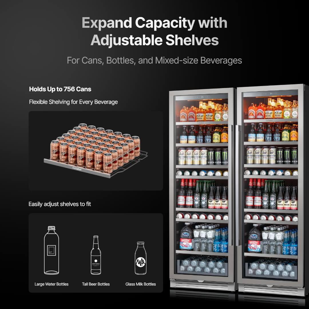 Ca'Lefort 48'' 756-Can Beverage Refrigerator Bundle