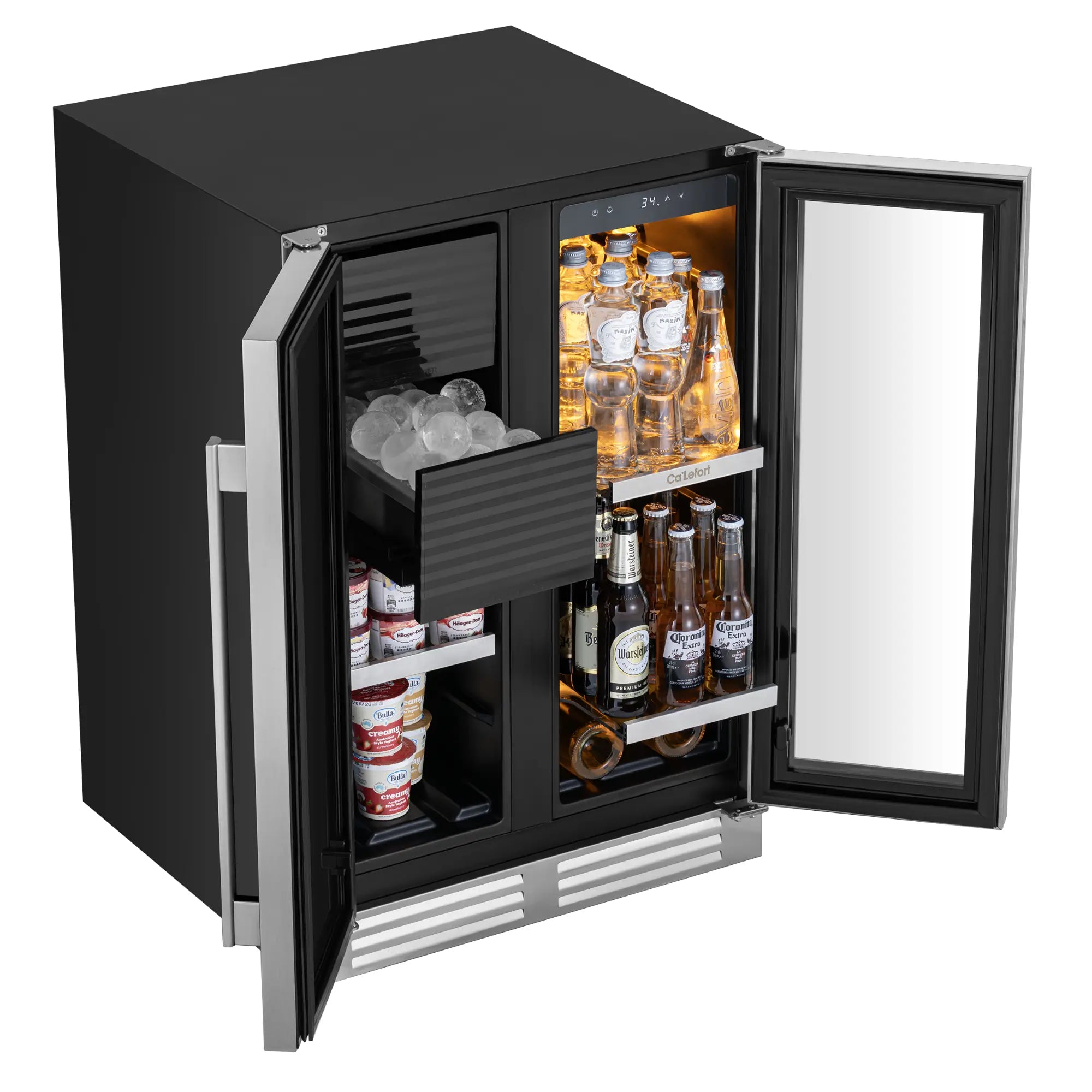 Ca'Lefort 3-in-1 Beverage  Refrigerator with Sphere Ice Maker
