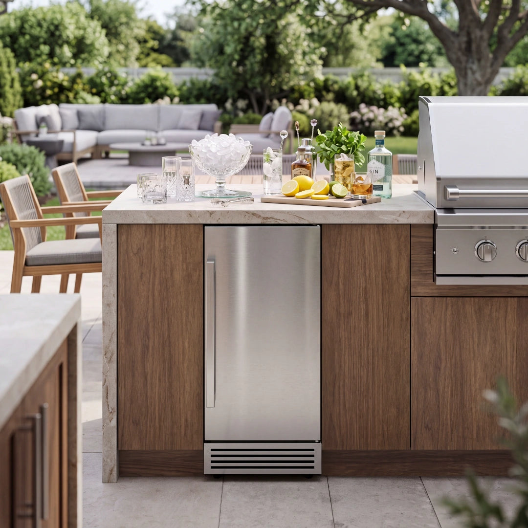 Ca'Lefort 15'' Built-In Crescent Ice Maker with Deep-Freeze Storage