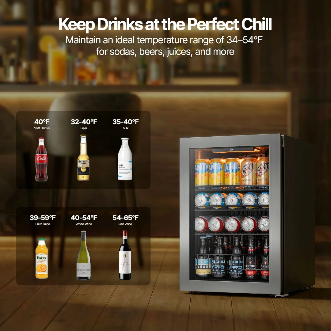 85 Can Beverage Refrigerator