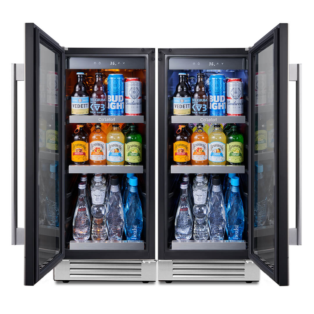 30 inch 200 Can Beverage Cooler Bundle, Built-in or Freestanding