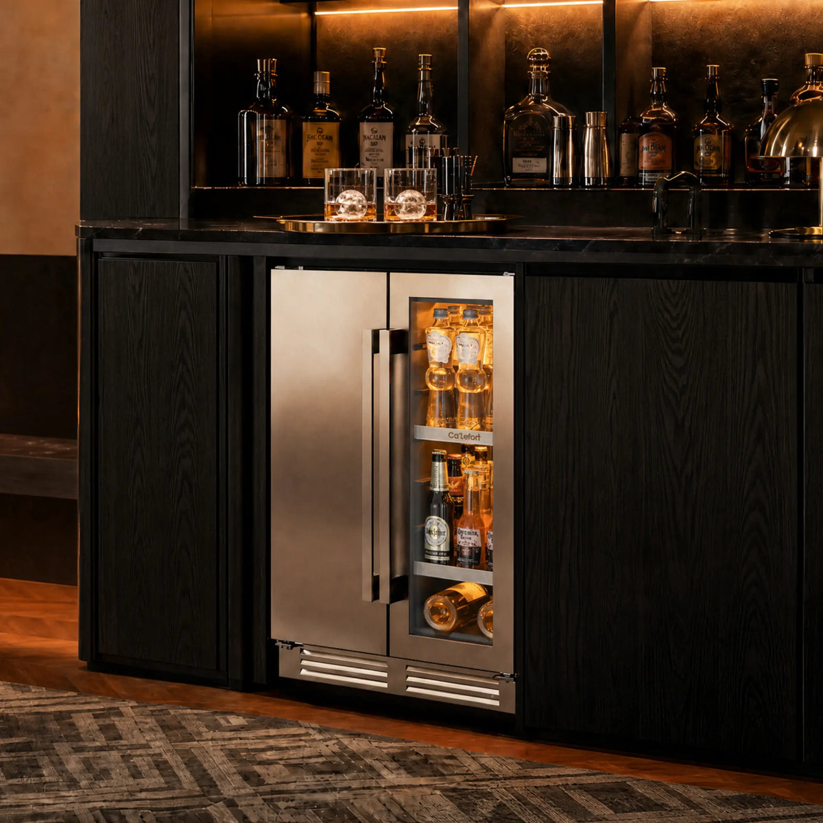 Ca'Lefort 3-in-1 Beverage  Refrigerator with Sphere Ice Maker