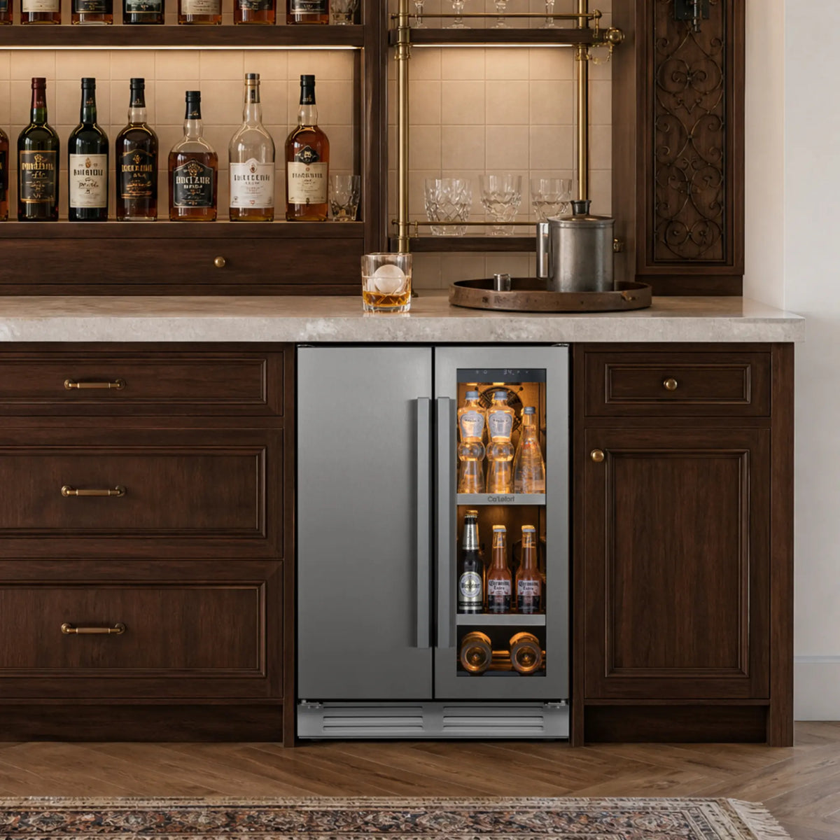 Ca'Lefort 3-in-1 Beverage  Refrigerator with Sphere Ice Maker
