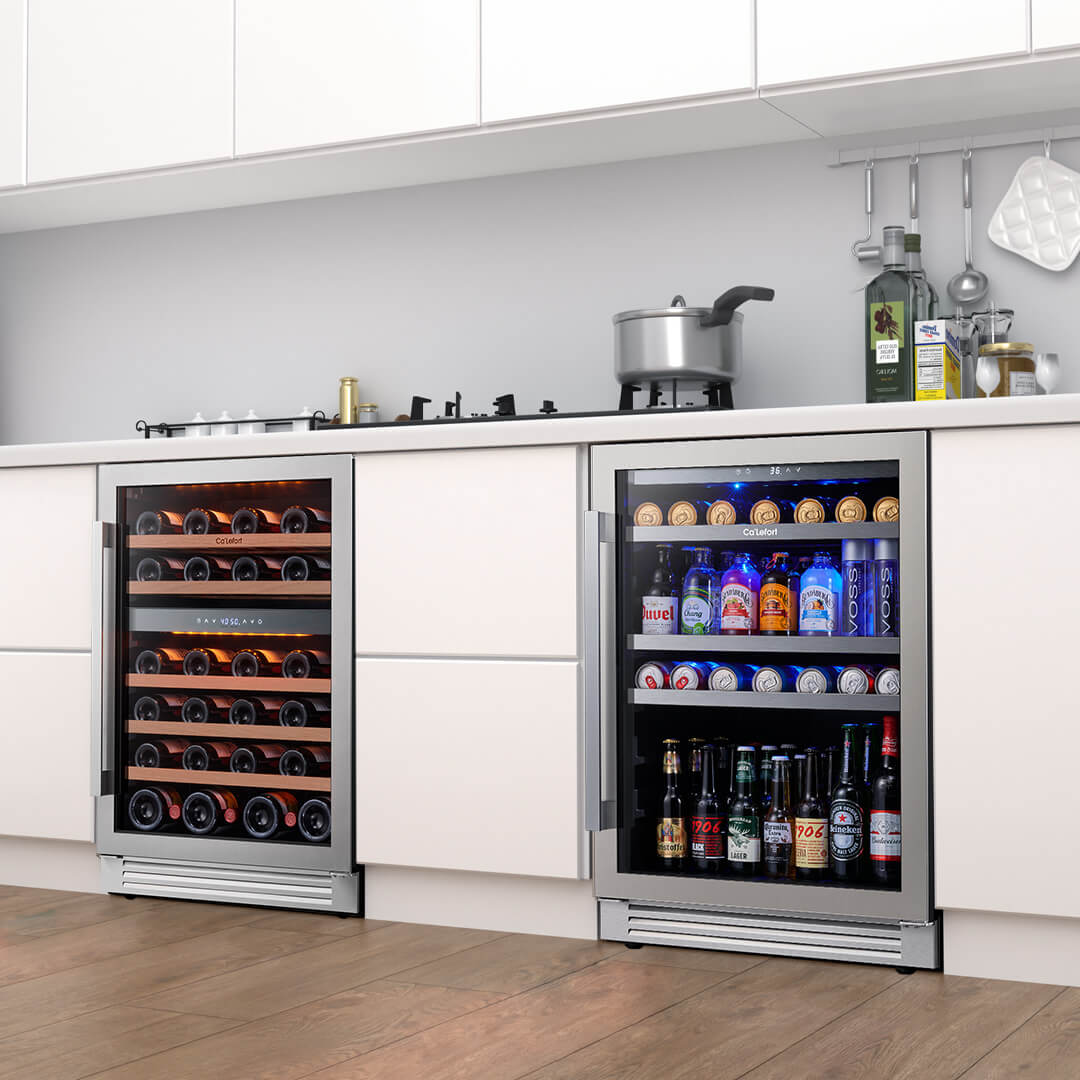 Ensemble réfrigérateur à vin et boissons 48''