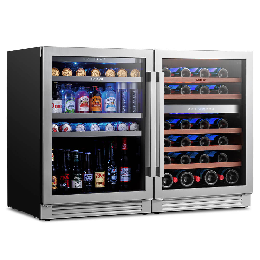 Ensemble réfrigérateur à vin et boissons 48''