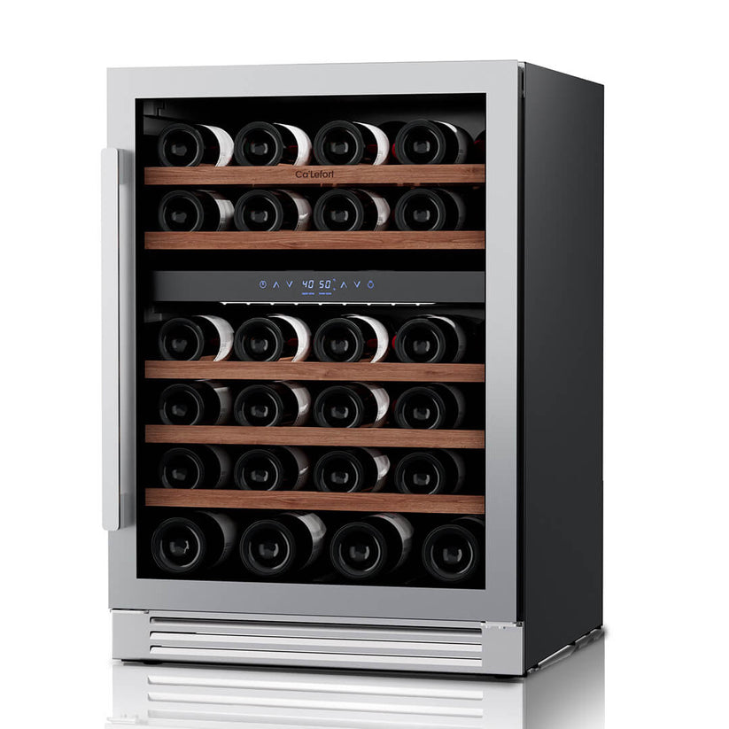 Calefort 24” Freestanding And Built In 46 Bottle Dual Zone Wine Fridge 6235