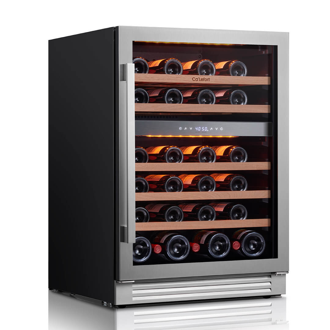 Calefort 24” Freestanding And Built In 46 Bottle Dual Zone Wine Fridge 9321