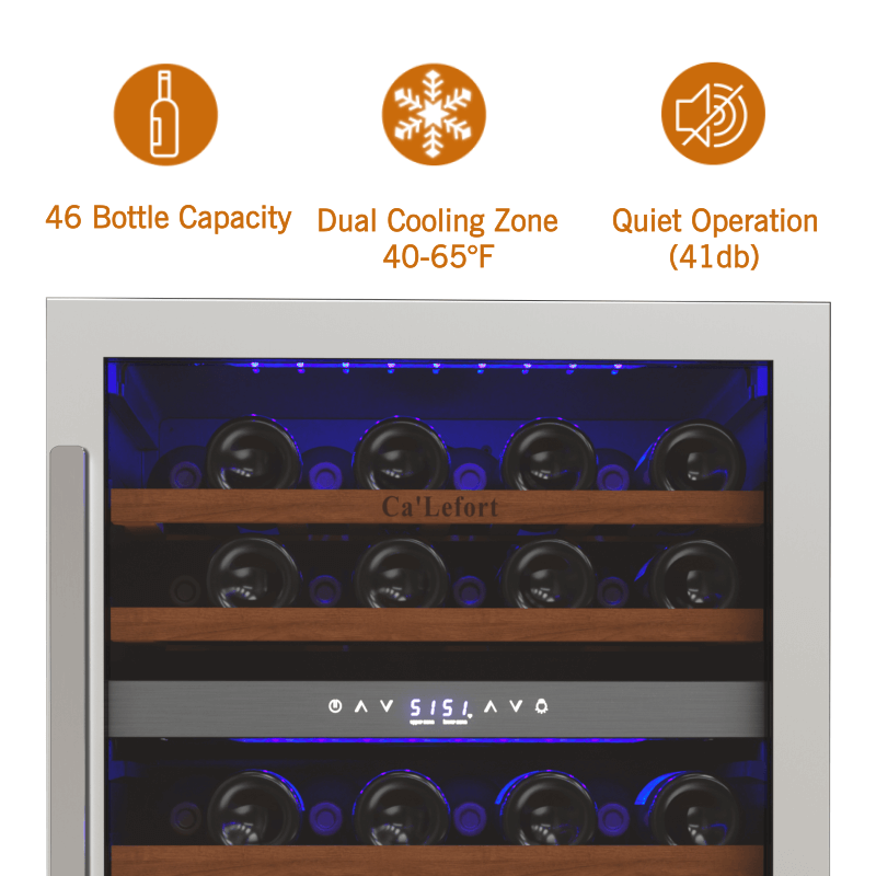 Ca'Lefort 24 inch Dual Zone Wine Fridge